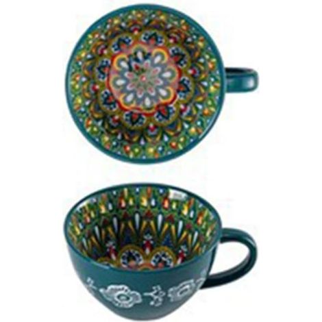 Style éclectique avec cette tasse à lait en céramique, avec un superbe motif floral qui ajoute une touche de charme rétro à votre routine de petit-déjeuner. (Style F) (1/5)
