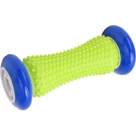 Rouleau de massage manuel pour les pieds, idéal pour soulager la douleur liée à la fasciite plantaire et aux points de déclenchement (bleu foncé). (1/5)