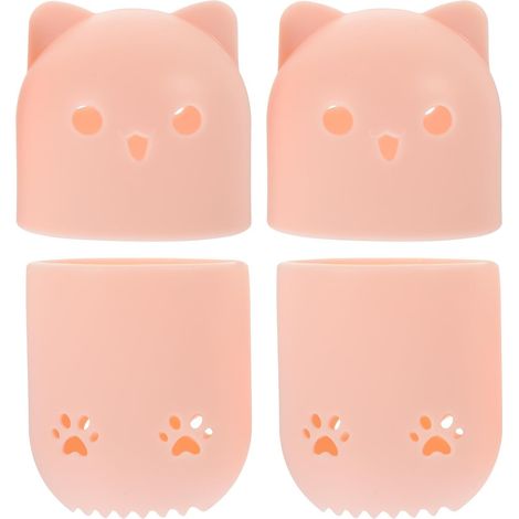 Boîte de rangement pour éponges à maquillage (2 pcs), porte-houppettes, étui cosmétique anti-poussière