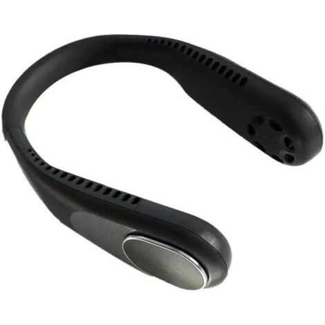 I Fan del collo, senza foglie lazy load USB mute mini studente sport nero (1/3)