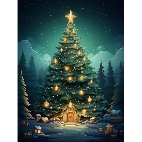 jupe De Sapin De Nol Carreaux Noirs - 120 Cm, Dcoration De Sapin De Nol, Housse De Sapin Artificiel, Dcoration De Sapin De Nol Festif (1/5)