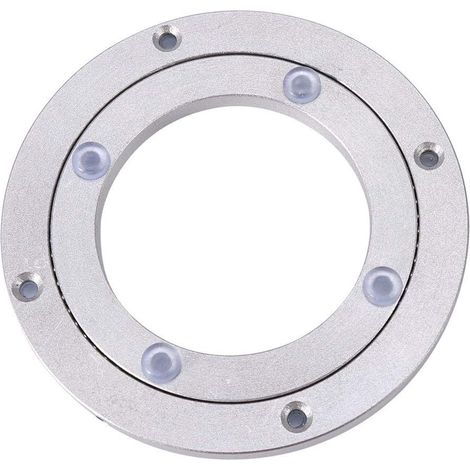 Lazy Susan Alloy Rolling Turntable Turntable Aluminum Alloy Heavy Duty Round Dining Table Smooth Swivel Plate (1) (1/5)