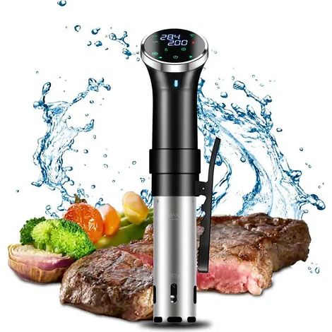Applicable Cuiseur sous Vide, Machine sous Vide 1100 W, Chauffage Rapide Ultra Silencieux avec température et minuterie précises, contrôle Complet de l'écran Tactile, pour bœuf, Poulet, légumes (1/5)