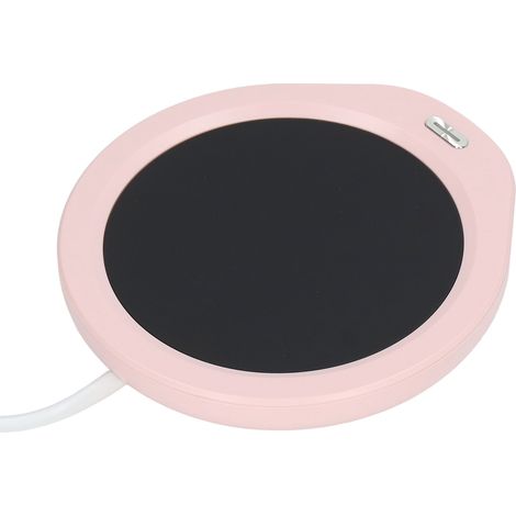 Chauffe-tasse rechargeable 18W 55°C température constante - Économie d'énergie pour bureau - Prise EU 220V Rose
