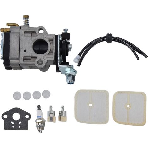 Kit carburateur + filtre à air + poire d'am amorçage pour débroussailleuse Echo SRM260 SRM261 SHC261 PAS‑260 – 10 pièces en aluminium et ABS (1/5)