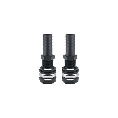 2PCS Trop Plein Cuve, 25mm Passe Paroi Cuve raccord Male Leakproof Hose pour Citernes Raccord Rcuprateur eau de Pluie de Pluie Passages Mit Joints