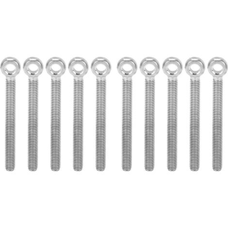 Boulons œil inox 304 10 pièces – M6x60 vis crochets pour serrage connexion (1/5)