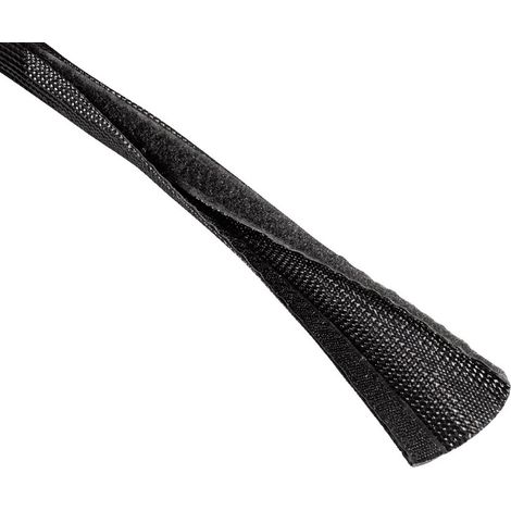 Hama 00220995 Flexibler Gewebe-Kabelschlauch, universal, 20 - 40 mm, 1,8 m, Schwarz  20 bis 40 mm Sc (1/5)