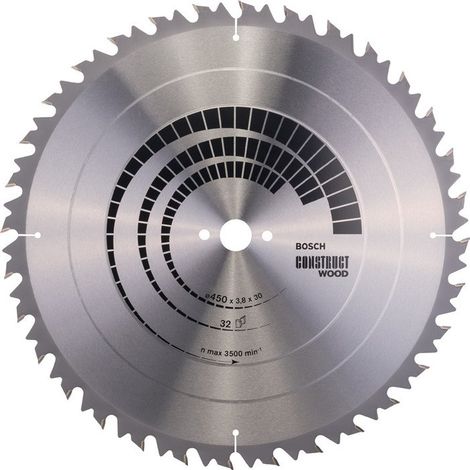 Hoja de sierra circular OD 450 mm Z.32 herramienta taladro 30 mm ancho de corte 3,8 mm carburo BOSCH