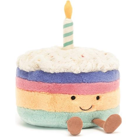 Pièce décorative gourmande Gâteau arc-en-ciel 26 cm décoration de cuisine ou salle à manger cadeau original et ludique