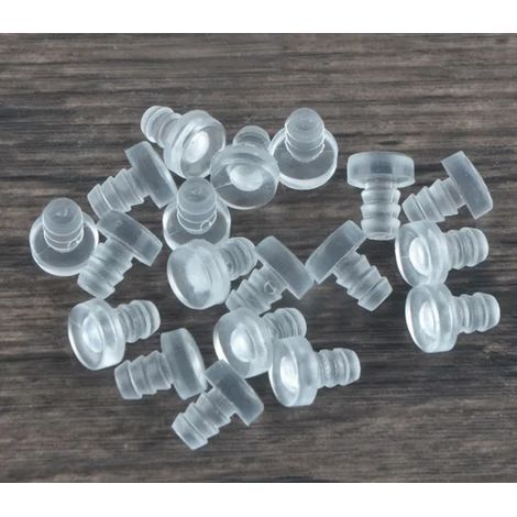 8.5mm 20x Amortisseur de porte butée silicone transparent butoir meuble placard cuisine (1/5)