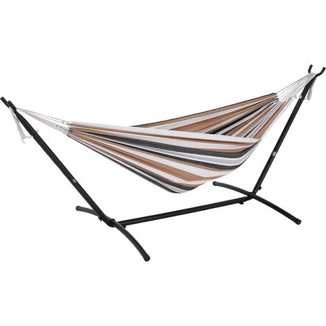 Hamacs Portables avec 450 Livres de capacité de Poids, hamacs Doubles avec Sac Portable et Stand d'épargne d'espace, hamac pour Adultes pour l'extérieur, Patio, Jardin, Cour (1/5)