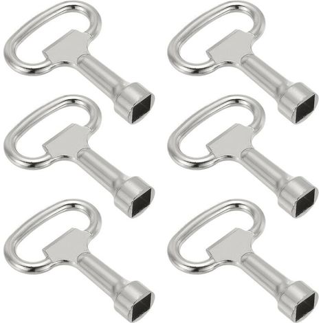 Cle Carre, Clé à Douille en Alliage de Zinc, 8 mm Clé Square Poubelle, 13,5 x 8 x 8 mm Clef Event Radiateurs pour Compteur D'eau, pour Armoires de Distribution, Robinets, Radiateurs