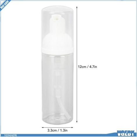 Ashata Bouteille moussante de pompe de distributeur Bouteille de Pompe en Mousse, 50 Ml de Distributeur de electromenager rasoir (1/5)