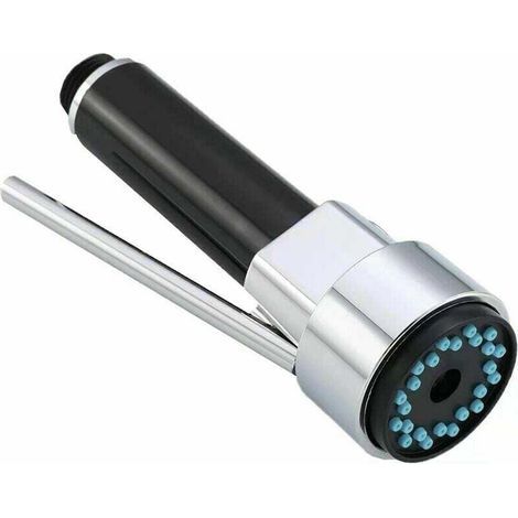 Pommeau de douche extractible pour robinet de cuisine - Laiton - Rétractable - Mitigeur - Remplacement de robinet - Pommeau de douche rétractable - Chromé - G1/2 (1/4)