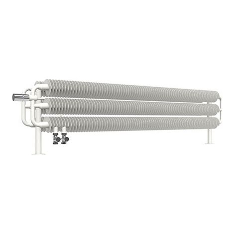 Horizontaler Heizungsbetrieb Handtuchheizkörper - Weiß - Höhe 190mm Breite 1540mm - 1371 Watt - RIB190/1540HSDVPB