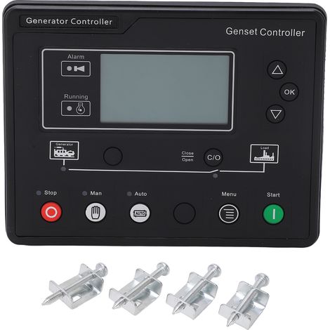 Contrôleur de générateur Diesel à écran LCD, Module de groupe électrogène à démarrage automatique 8-35V JXG6110U (1/5)