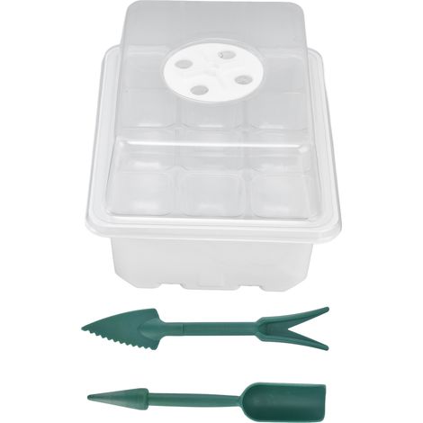 Lot de 5 alvéoles pour semis avec 12 trous d'aération, boîte de germination durable pour la plantation (1/5)