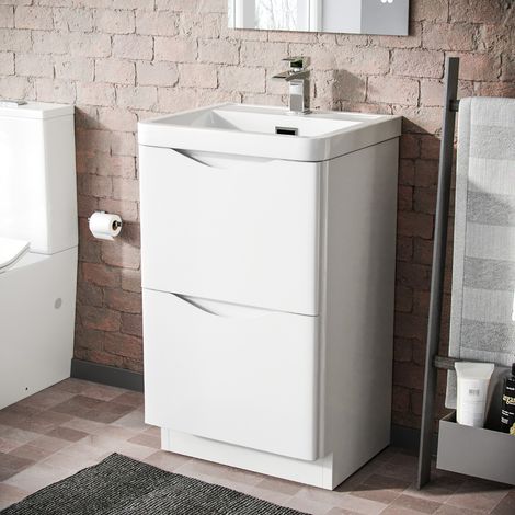 Merton 500mm Floorstanding Basin Vanity Unit White