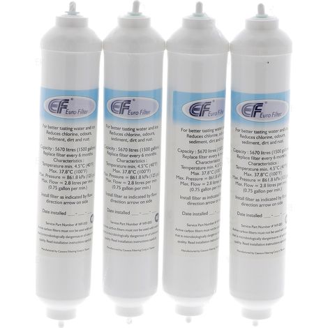 Filtre à eau universel pour réfrigérateur – WF005X4 – Compatible Samsung, LG, Daewoo – Élimine chlore et sédiments – Durée de vie 6 mois – Euro Filter
