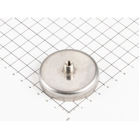 Magna-C Edelstahl Ferrit-Flachgreifer Ø50x28,5mm mit Gewindebuchse