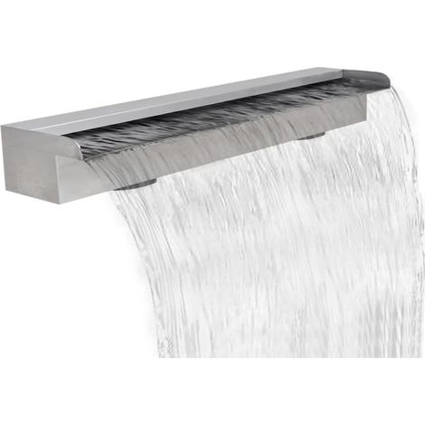 Lame d'eau rectangulaire pour piscine Acier inoxydable 90 cm vidaXL (1/5)