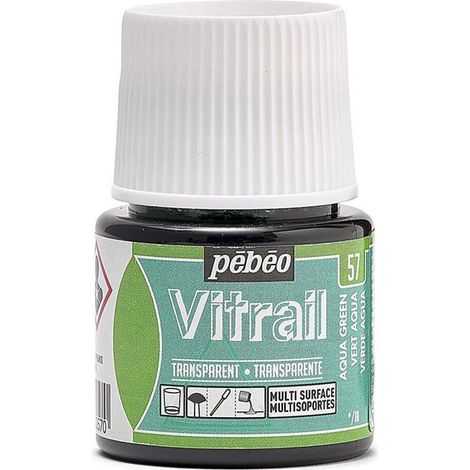 Peinture Vitrail - VITRAIL - 45ml - VERT AQUA - Brillant - Intérieur (1/4)