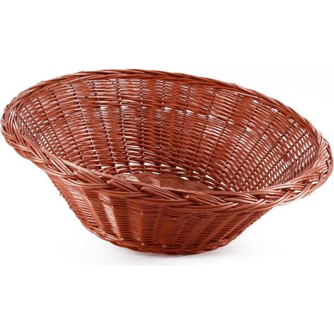 Présentoir conique en osier rouge, diam. 70, fond 39, H. 24 cm (1/2)