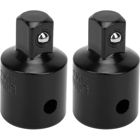 Lot de 2 adaptateurs de douille cliquet convertisseur 1/2 vers 3/8 en acier haute carbone (1/5)
