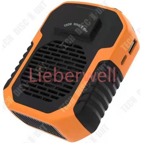 Ventilateur suspendu , TD® , Ventilateur portatif , Alimentation USB , 3 vitesses , Couleur orange (1/4)
