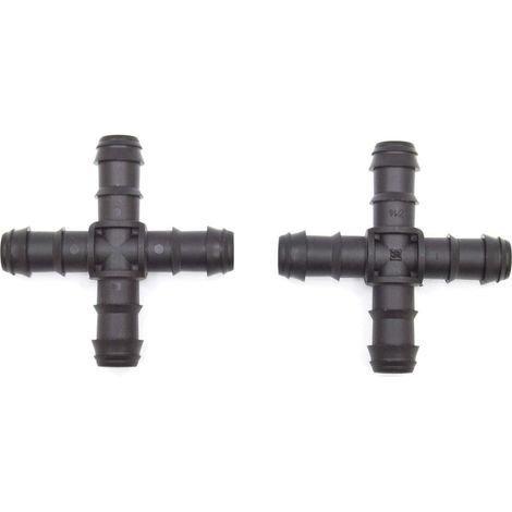 Verbindungsstücke, Tropfbewässerung mit Querverbindung, 16 mm, Bewässerungsschlauch, Gemüsegarten (1/5)