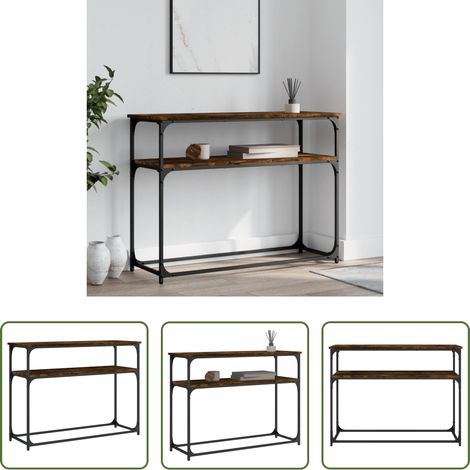Holzwerkstoff Tisch -  Konsolentisch Räuchereiche 100x35,5x75 cm Holzwerkstoff (1/5)