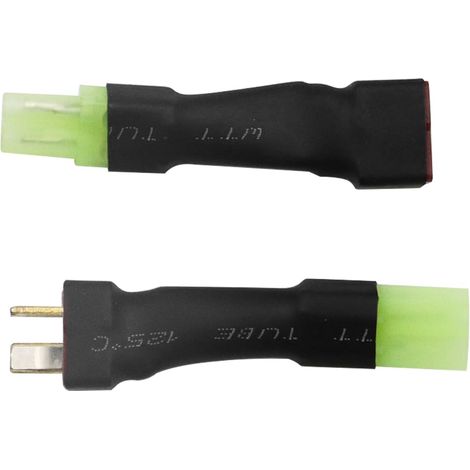 2 unidades de adaptadores inalámbricos T-plug macho-hembra a mini para conector Tamiya (1/5)