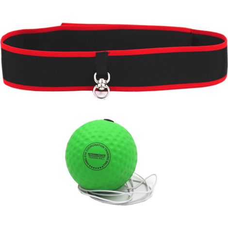 Ballon d'entraînement réflexe à fixer sur la tête, ballon de vitesse pour le fitness de combat, améliorant la réactivité et la coordination (1/5)