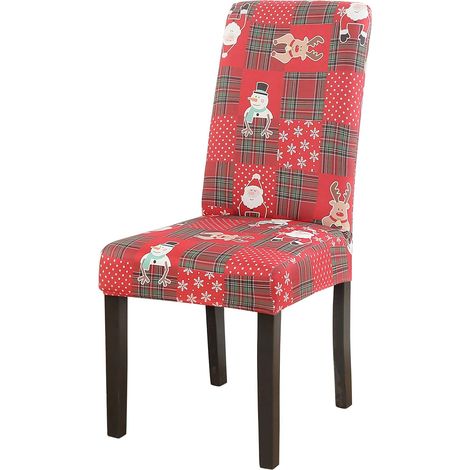 Stretchable polyester dining chair cover - Modern design - For weddings, banquets, parties, Christmas (1/5)