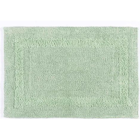 HOMESCAPES Luxury Reversible Extra Large Bath Mat - Sage Green