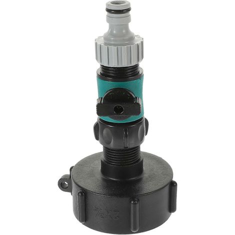 Raccord rapide pour tuyau d'arrosage (lot de 2), adaptateur en PVC noir conçu pour l'arrosage du jardin et la climatisation, avec connexion étanche. (1/5)