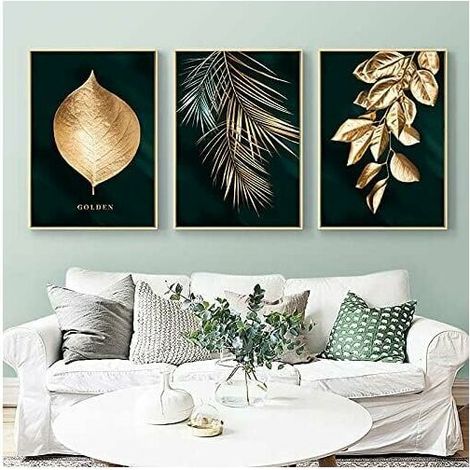 Green Mobility-Tableau Décoration Murale - Set de Poster Premium pour la Maison, Bureau, Salon, Chambre, Cuisine-Style Moderne - Impression sur Toile - Décoration Unique - 30 x 40 cm - 3 pièces - sans (1/5)
