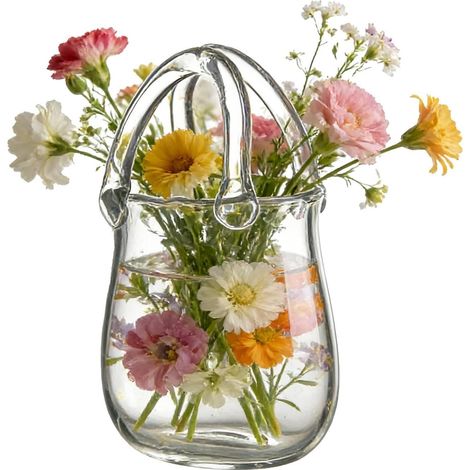 Vase en Verre Créatif Conteneur De Fleurs l Taille Revêtement Rotin Tressé Matière Solide Usage Bureau Décoration Intérieure (1/5)