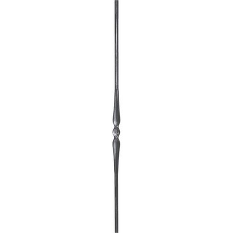 Deco Fer Forge – Barreau rond aplati 1000mm Ø14mm en fer forgé – À souder pour grilles et rampes – Brut à peindre ou vernir