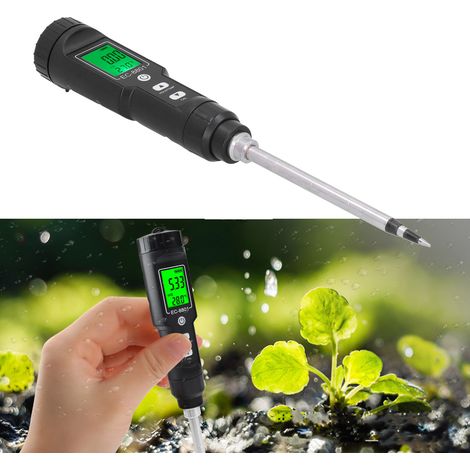 Multifunktionale Sonde zur Messung der Bodentemperatur und der elektrischen Leitfähigkeit, ideal für den Gewächshausanbau. (1/5)