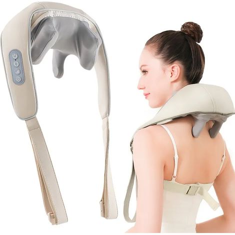 Massageur électrique 6D avec fonction chauffante pour nuque, dos, épaules, bas du dos, jambes et pieds