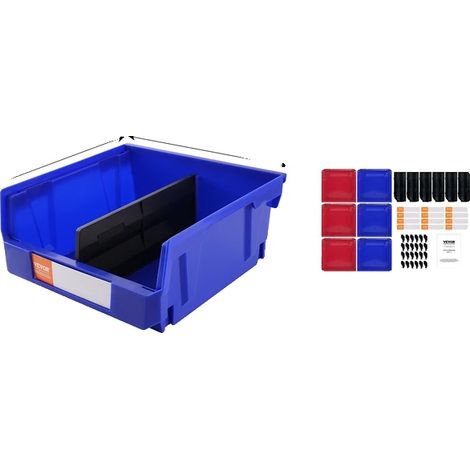 Bac de rangement, empilable, design écologique, 6 pcs (1/2)