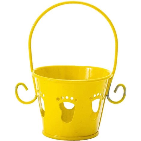 Petit pot de fleurs, joli pot de fleurs multifonctionnel, idéal pour rebord de fenêtre, jardin, bureau, salon ou balcon. Un cadeau parfait -Yellow