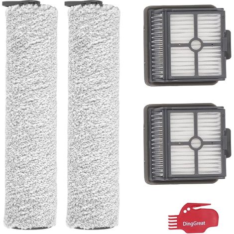 2 Rouleau de Brosse + 2 HEPA Filtres pour Dreame H11 Aspirateur Balai Eau et Poussière sans Fil et Dreame H11 Max Aspirateur Balai sans Fil Eau et Poussière (1/5)