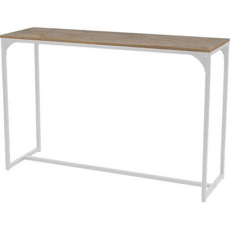Table console en bois et métal "La Casa Blanca" - Blanc - L 120 x H 79 x P 39 cm - Livraison gratuite (1/4)