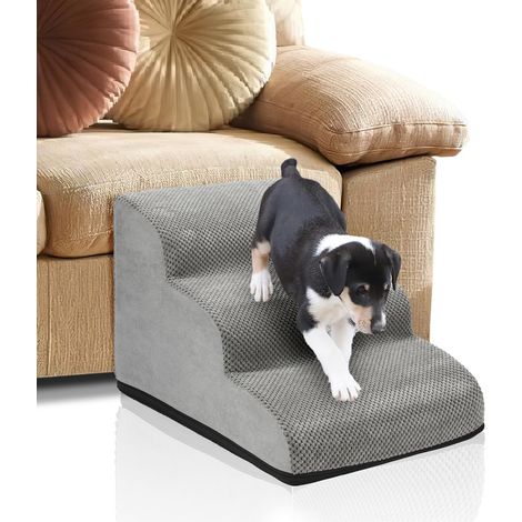 Randaco Scala a 3 gradini per cani Rampa antiscivolo per animali domestici Scala Rampa per cani Gradini per cani Rimovibile e lavabile