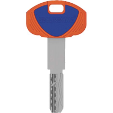 CHIAVE PUNZONATA EVO K64 1A SECUREMME - OTTONE NICHELATO - 5 pezzi