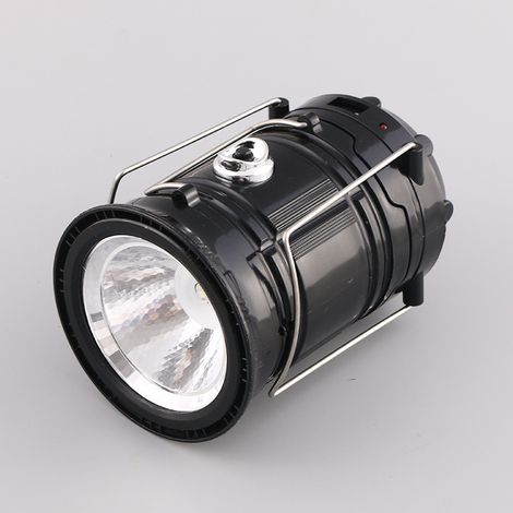 led cheval lanterne solaire cheval lanterne camping lumière led cheval lanterne charge multi-fonction de pêche pêche de nuit lumière forte lumière lampe de poche noir (1/2)