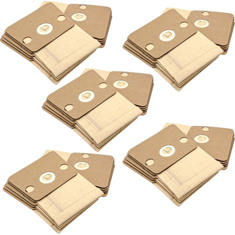 vhbw 50x sacchetto compatibile con Rowenta Soam, Neo aspirapolvere - 22,5cm x 16,5cm color sabbia